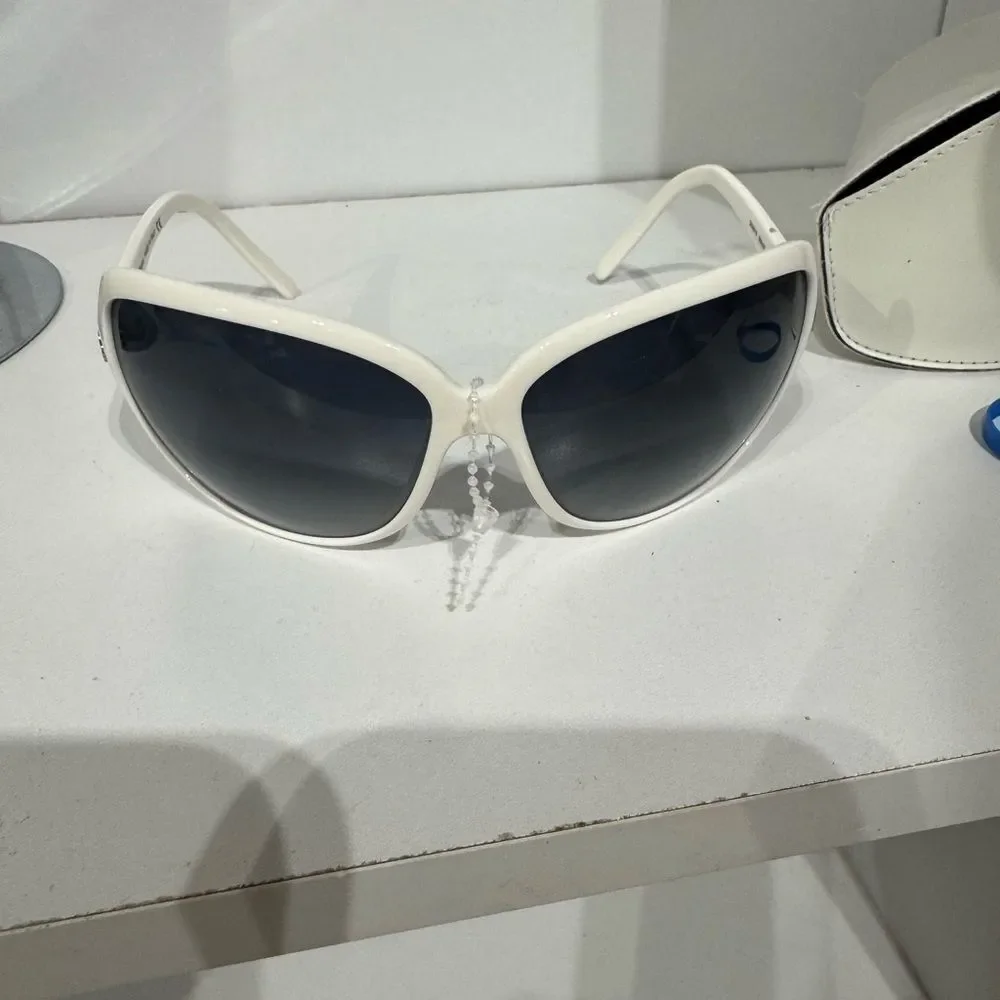 Dolce & Gabbana White Frame Sunglasses